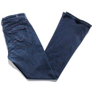 7 For All Mankind Kimmie Jeans Women 29 Blue Dark Wash Bootcut Low Rise AS IS